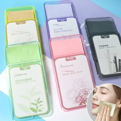 300PcsFace Oil Absorbing Paper Summer Oil Control Wipes Absorbing
