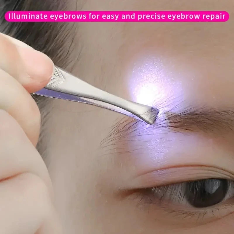 Eyebrow Tweezer with LED Light Smart Design Precision Eyelash Hair