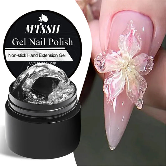 MTSSII 8ml Clear Non Stick Hand Solid Extension Nail Gel Polish