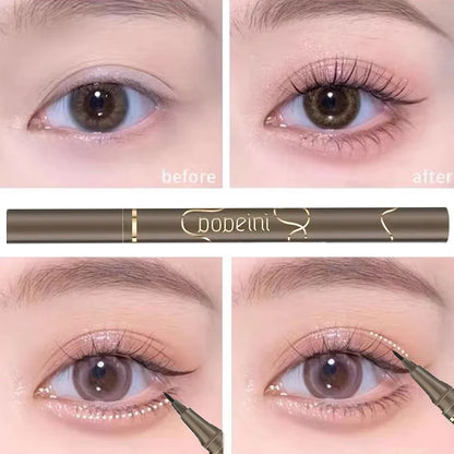 Waterproof liquid eyeliner 4 colors ultra fine tip long lasting Korean