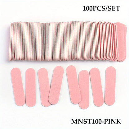 Double Side Nail Files Mini Wood Sanding Buffer Block Set For Gel
