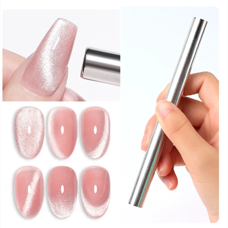 Cylindrical Magnet for Cat Eye UV Gel Varnish with Nails Art