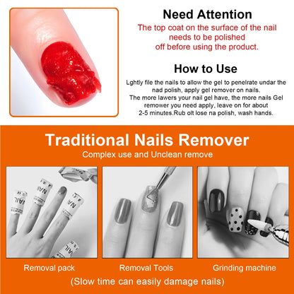 Gel Nail Polish Remover, Quick & Easy Polish Remover In 2-3 Minutes,
