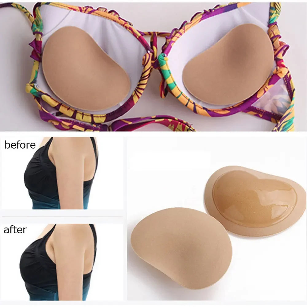 Push up bikini or bra adhesive cups