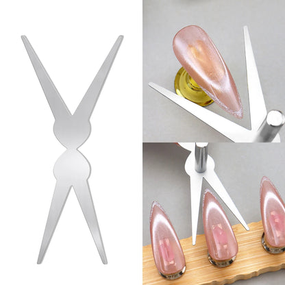 6pcs Cat Eye Nail Magnet Tool Set, French Tips Cat Eye Heart Magnets