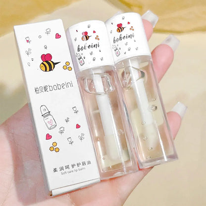 Bee Lip Oil Water-shine Glass Transparent Lip Honey Dry Repair Lip