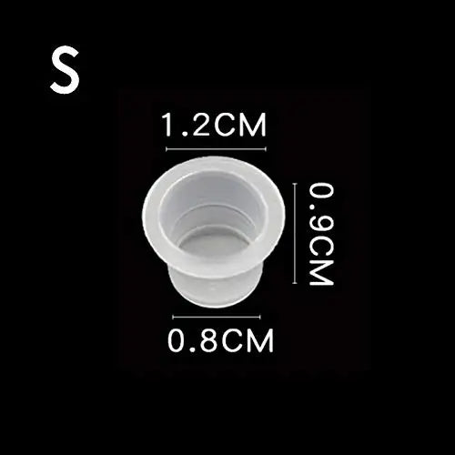 1000 PCS Plastic Disposable Tattoo Ink Cups Pigment Clear Holder