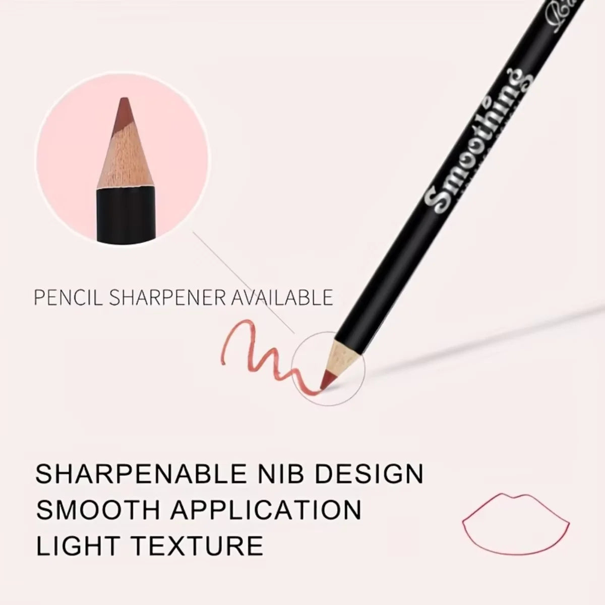 Waterproof Matte Lipliner Pencil Red Contour Tint Lipstick Long