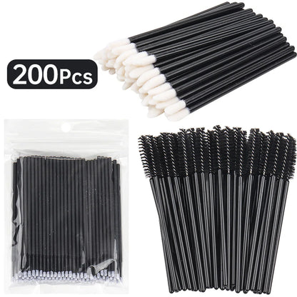 200pcs Eyelash Extension Special Eyelash Removal Brush Micro Brush