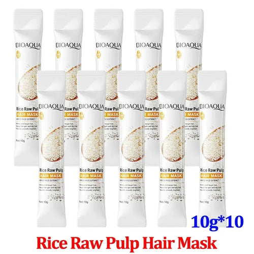 Rice Puree Hair Mask, Penetrates the Hair Core, Replenishes Hair