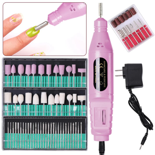LINMANDA 6 In 1 Electric Nail Drills Kit Remove Polisher Manicure
