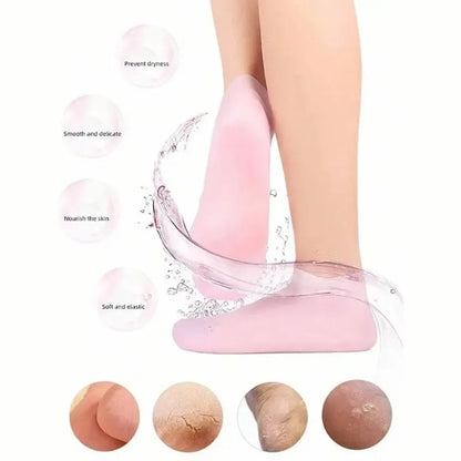 Moisturizing Foot Socks,Silicone Socks for Dry Cracked Feet Women's