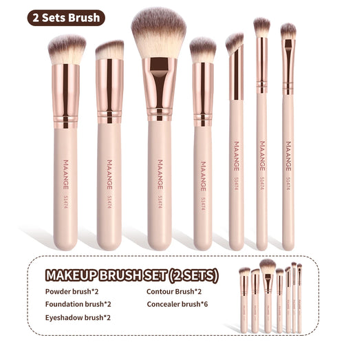 MAANGE 7pcs/set Makeup Brushes for Cosmetic Foundation Powder