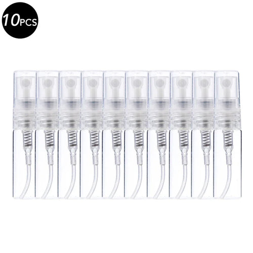 5/10Pcs 3ml 5ml 10ml Clear Mini Perfume Glass Bottle Empty Cosmetics