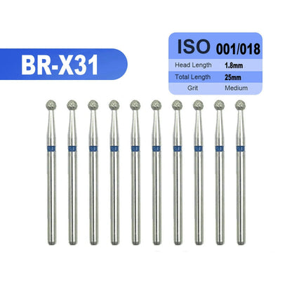 10pcs Dental High Speed Diamond Burs Dentistry Cavity