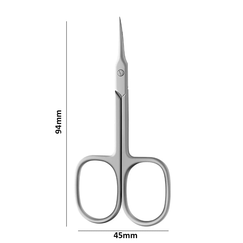 Stainless Steel Curved Tip Thin Blade Cuticle Scissors Nail Clippers