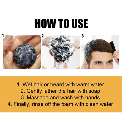 Hair Shampoo Soap Polygonum Multiflorum Black Soap White Hair Repair