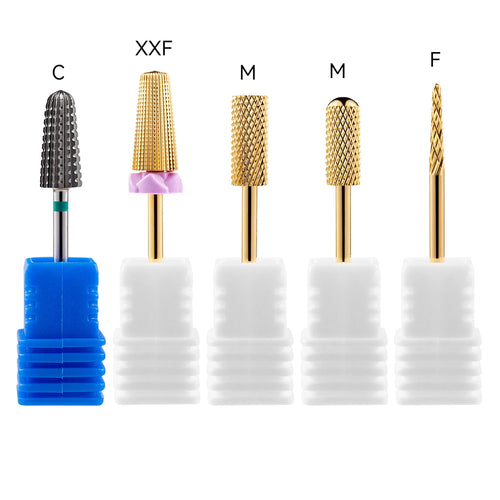 5 In 1 Tungsten Carbid Nail Drill Bits Milling Cutter For Remove Nail