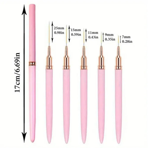 LULAA Nail Art Liner Brushes Painting Detail Nail Brushes for Nail Art