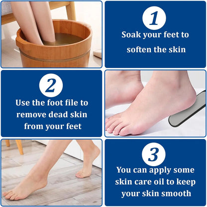 1pc Stainless Steel Foot File Double-Sided Foot Rasp Callus Remover