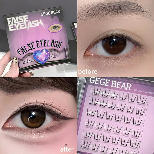 Gege Bear K-pop Lash Without Glue - Natural & Fluffy, Instant