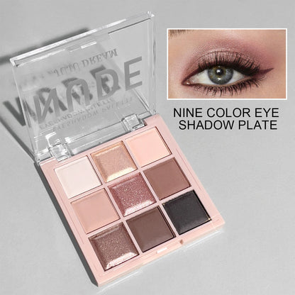 JUJU DREAM 9-Color Eyeshadow Palette, Matte & Shimmer Finish, Soft