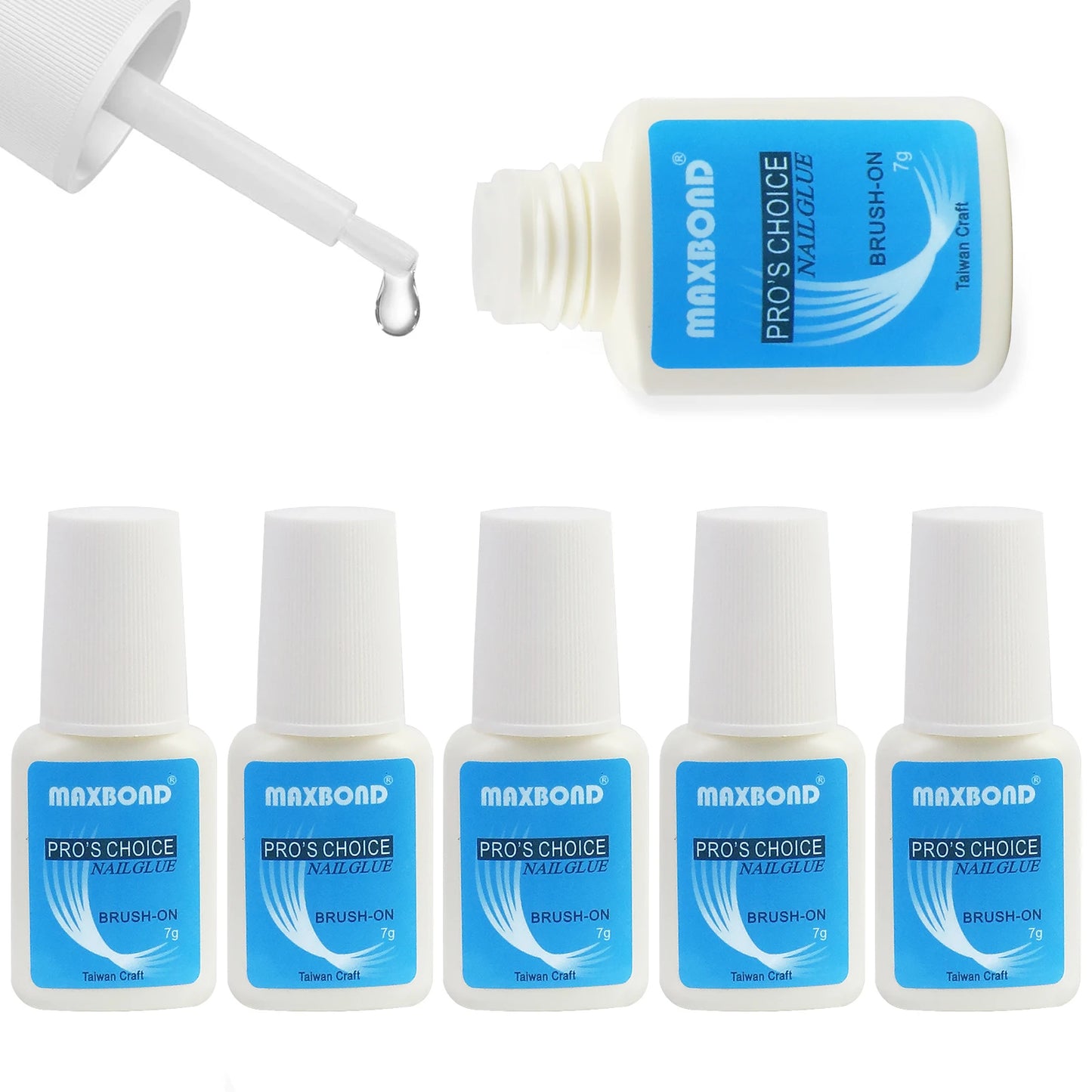 5pcs quick drying adhesive nail glue professional nail glue for false