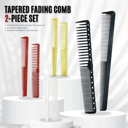 2pcs Set Professional Barbershop Hairdressing Dense Teeth Comb