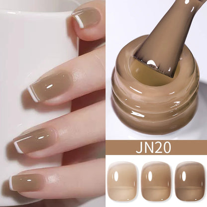 BORN PRETTY 10ml Translucent Jelly Nude Gel Nail Polish Colorful