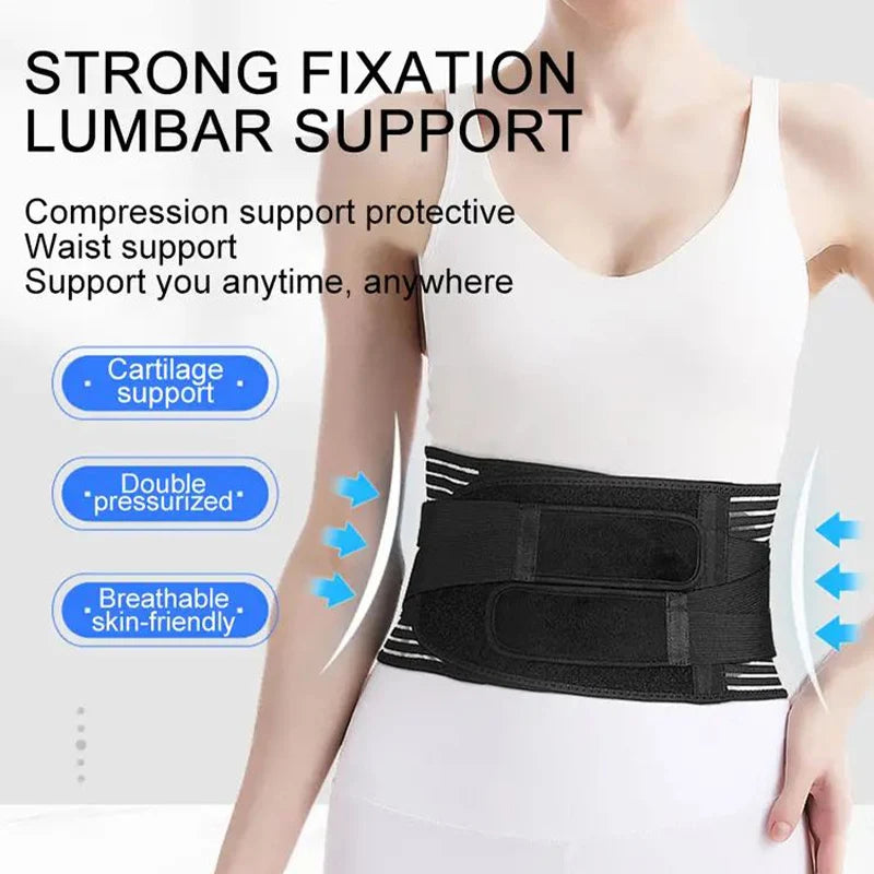 Back Brace Adjustable Waist Belt Support Brace for Lumbar Trainer