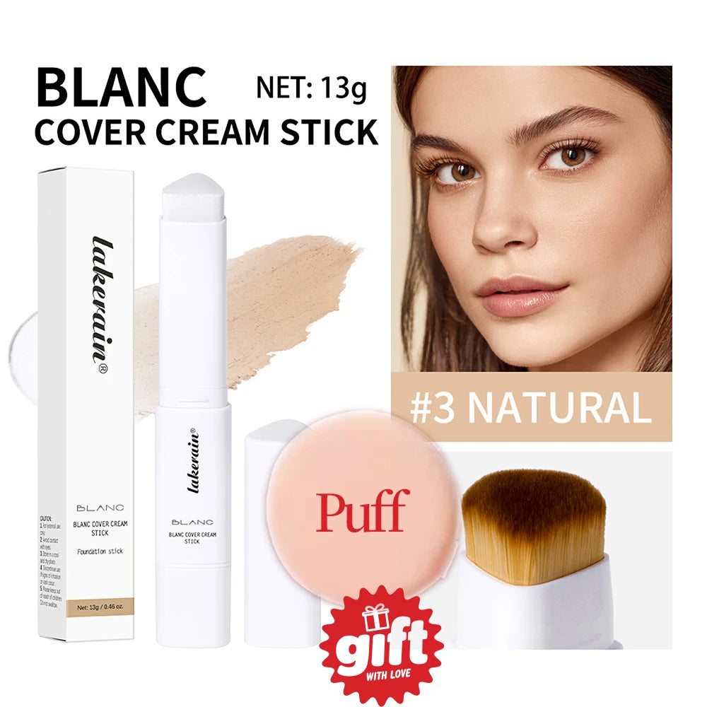 2-in-1 Color-Changing Foundation Stick Liquid Lightweight Moisturizing