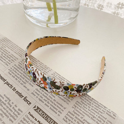 Aveuri Korea Style Retro Headband Women Simple Cloth Fabric Hair Band Floral Lattice Hairbins For Ladies Girl Headwear Hair Accessories