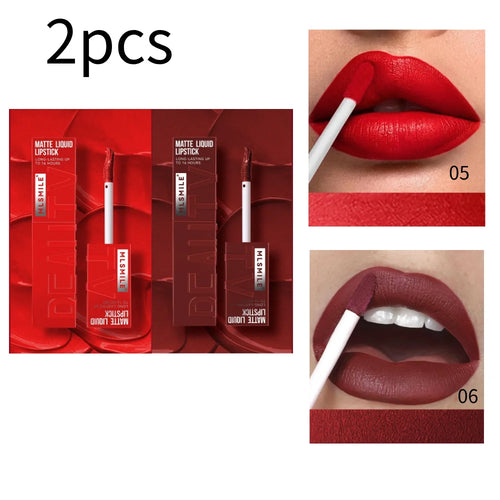 MLSMILE 6 Color Non-stick cup Velvet Satin Gloss Lip glaze Mist Liquid