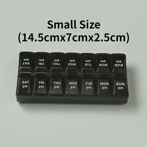 New Weekly Portable Travel Pill Cases Box 7 Days Organizer 14 Grids