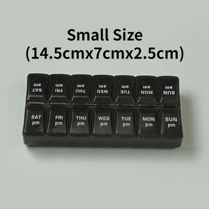 New Weekly Portable Travel Pill Cases Box 7 Days Organizer 14 Grids