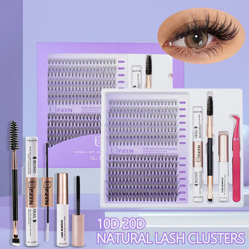 ISEEN DIY Lash Extension Mix Styles Lash Clusters Individual with