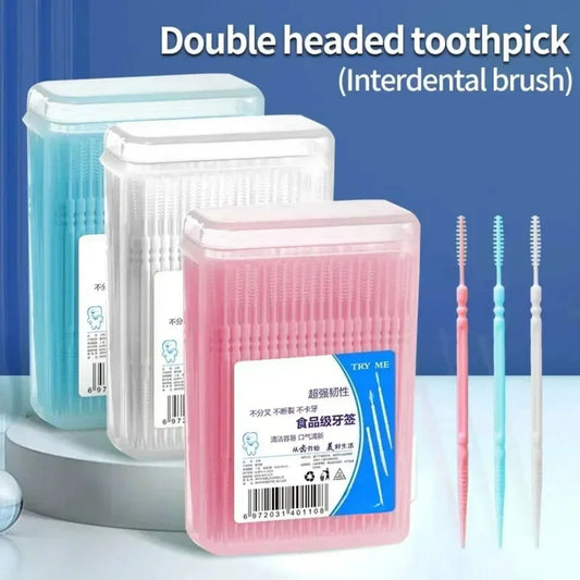 Portable ultra-fine toothpicks, disposable family box, double-head