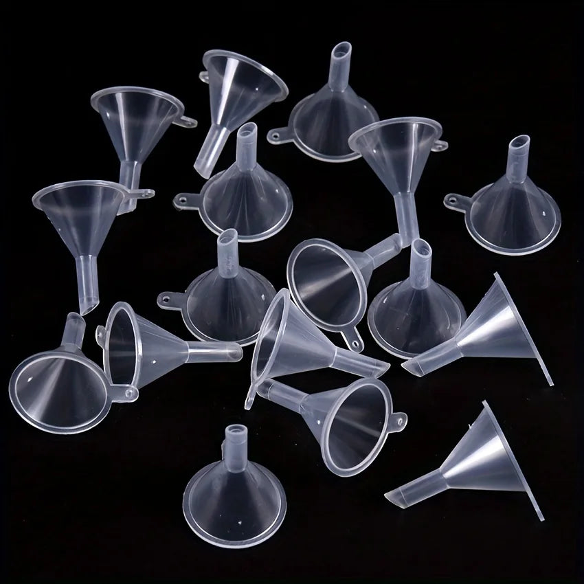10 precision mini funnels for lab bottles, essential oils, perfumes,