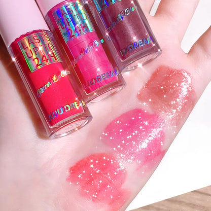 Flowing light Glitter Lip Glaze Long Lasting Lip Gloss Waterproof