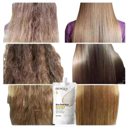 Rice Puree Hair Mask, Penetrates the Hair Core, Replenishes Hair