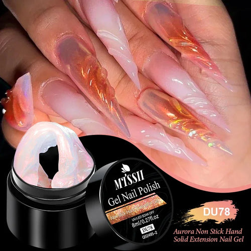MTSSII 8ml Clear Non Stick Hand Solid Extension Nail Gel Polish