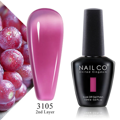 NAILCO 15ml Translucent Color Gel Nail Polish Vernis Semi Permanent UV