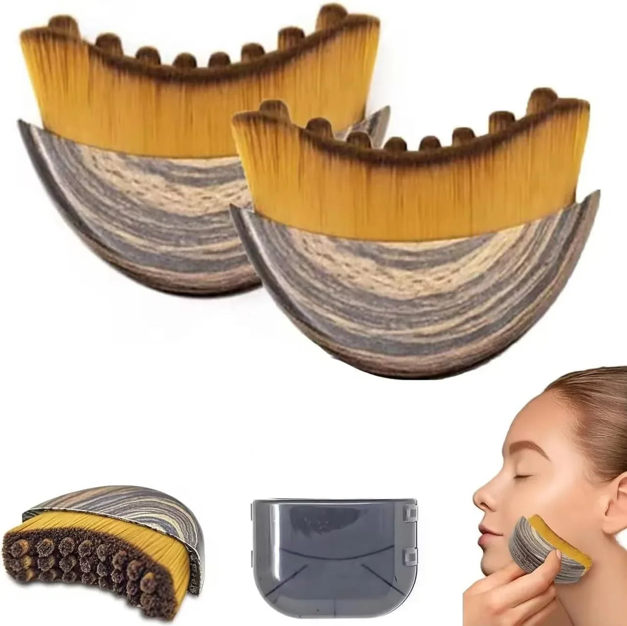 New Lymphatic Contour Care Facial Massage Brush with Storage Box for
