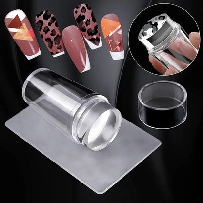 Nails Art Stamping Plates Kit French Manicure Design Plate Stamp
