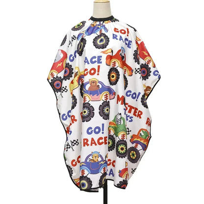 Kids Cartoon Haircut Hairdresser Cape Professional Hair-Cut Salon