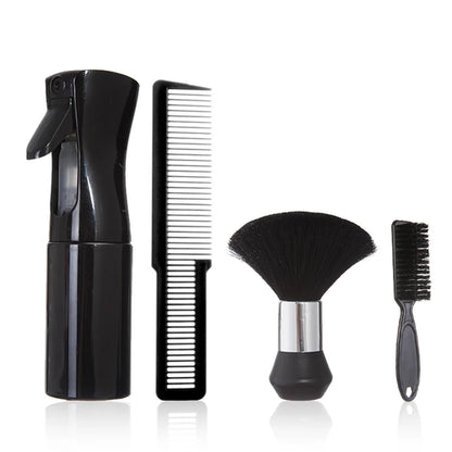 4pcs Professional Haircut Set Barbershop Tools Spray Bottle Comb Hair