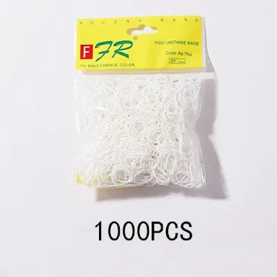 1000Pcs/Pack Colorful Small Disposable Elastic Hair Bands Scrunchie Girls Rubber Band Ponytail Holder Hair Accessories Hair Ties