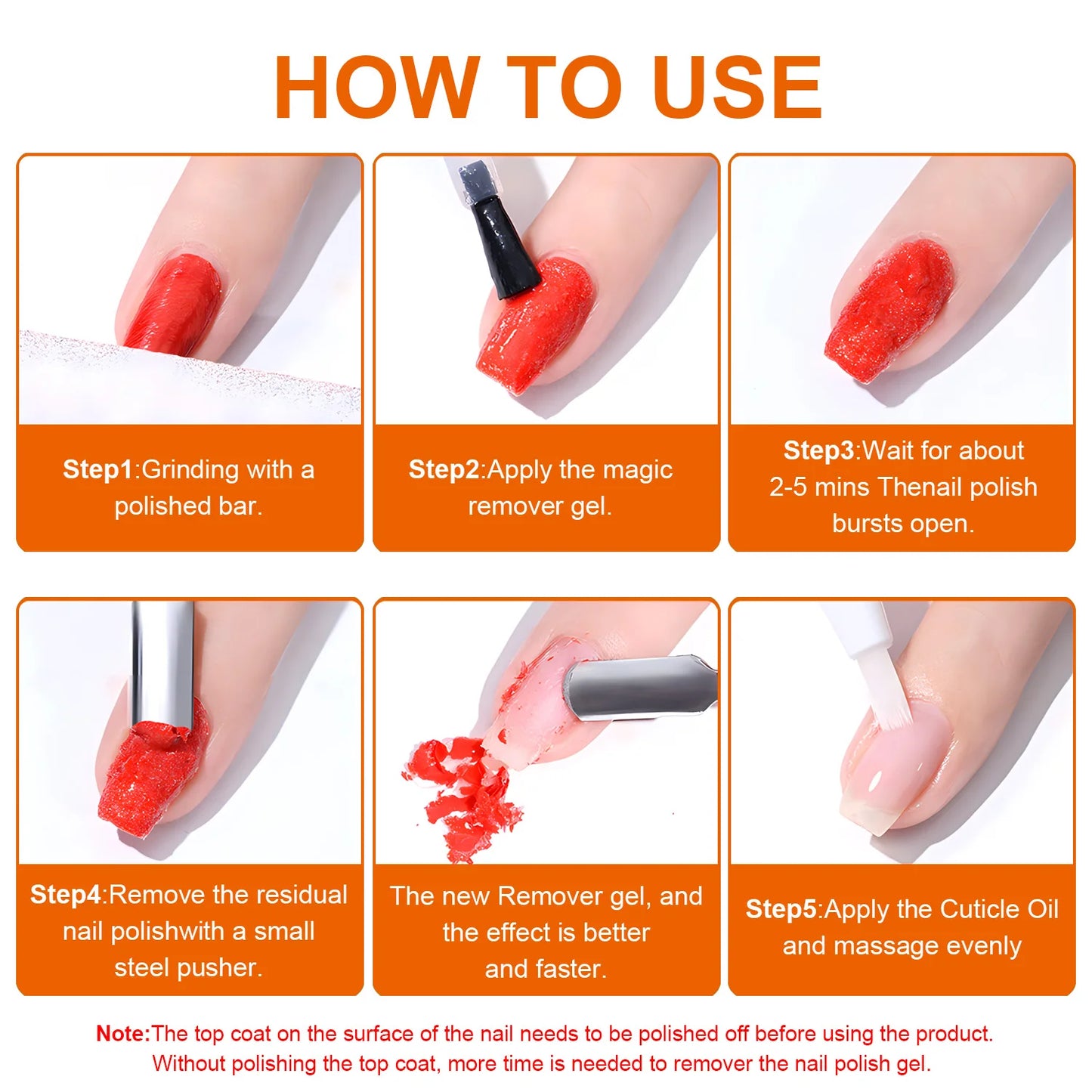 Gel Nail Polish Remover, Quick & Easy Polish Remover In 2-3 Minutes,