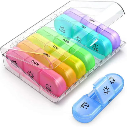 7 Days Pill Medicine Box Weekly Tablet Holder Storage Organizer