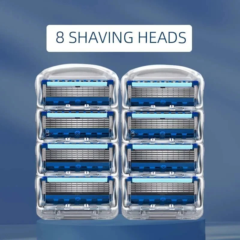 Manual Shaving For Men Replace Head Five Layer Blade Eight Comfortable